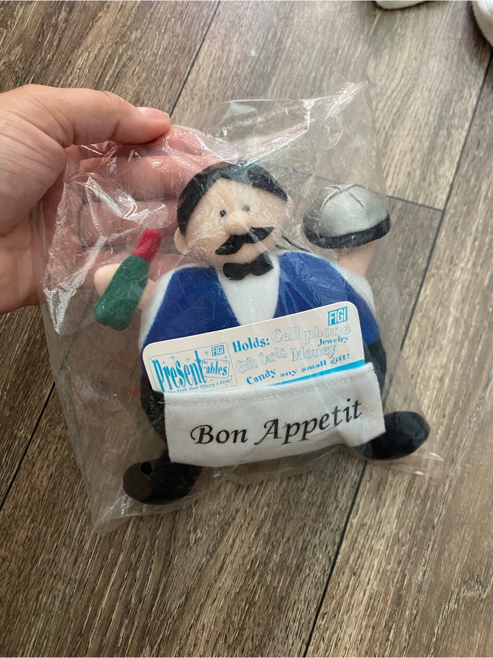 Vintage Bon Appetit Plush Chef Accent - Blue, White, Black
